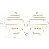 Mauro Ferretti Soportes para velas de pared Alid Set de 2 33x10x34 cm gold