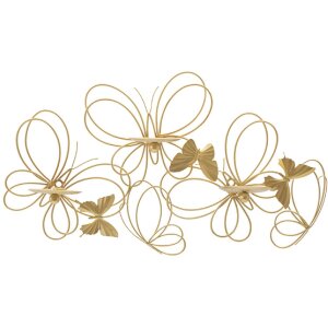 Mauro Ferretti Candelabro de pared Mariposas 3 luces...