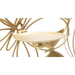 Mauro Ferretti Candelabro de pared Mariposas 3 luces 61x12x34 cm dorado
