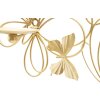Mauro Ferretti Candelabro de pared Mariposas 3 luces 61x12x34 cm dorado