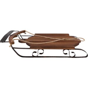 Clayre & Eef Trineo Decorativo Madera Hierro...