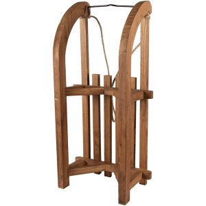 Clayre & Eef 5H0717 Trineo Decorativo Madera Marrón 62x31x20 cm Estilo Retro Vintage