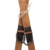 Clayre & Eef Decoración Esquí Set 2 Hierro Madera Marrón 60 cm Estilo Retro Vintage