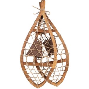 Clayre & Eef Decoración Raquetas de Nieve Madera Marrón Lote de 2 55x22x5 cm