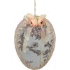 Clayre & Eef Decoración Colgante Azul Huevo 21x4x30 cm Aspecto Vintage