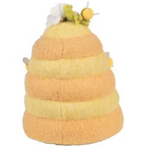 Clayre & Eef colmena decorativa con abejas Ø16x21 cm textil estilo country