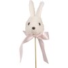 Clayre & Eef Plant Plug Conejo Blanco Rosa 7x7x33 cm