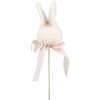 Clayre & Eef Plant Plug Conejo Blanco Rosa 7x7x33 cm