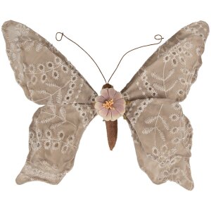 Clayre & Eef Mariposa decorativa Beige 28x4x22 cm...