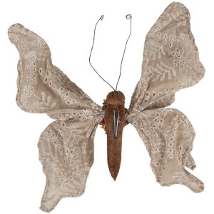 Clayre & Eef Mariposa Decorativa Estilo Campestre...
