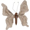 Clayre & Eef Mariposa Decorativa Estilo Campestre Beige 33x6x31 cm
