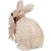Clayre & Eef Conejo Decorativo Beige 26x15x23 cm Decoración de Pascua estilo campestre