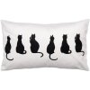Funda de cojín Clayre & Eef PWS36-1 30x50 cm motivo gato blanco negro