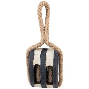 Taco Polea Decorativo Clayre & Eef Negro...