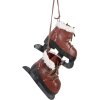 Clayre & Eef Decoración Colgante Patines de Hielo Rojo 14x12x40 cm Retro Navidad