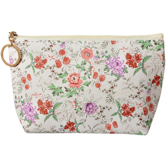 Juleeze JZTB0086 Neceser Beige Rosa 21x5x13 cm PU Estampado Floral