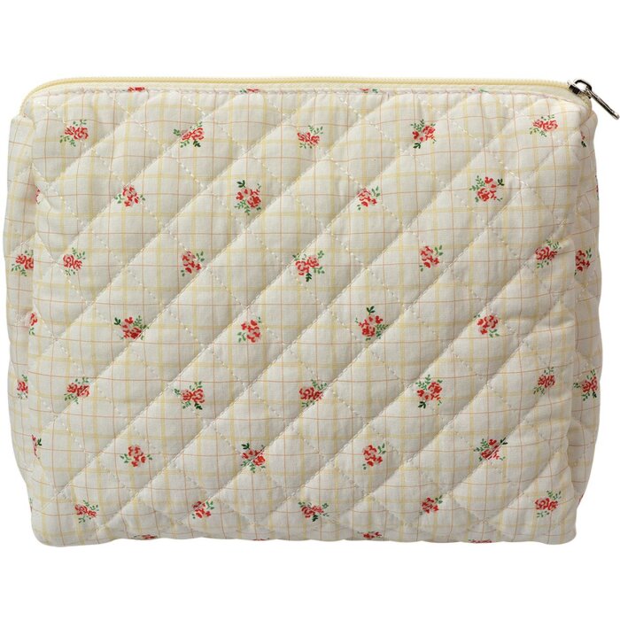 Juleeze JZTB0088 Neceser Beige Estampado Rosa 25x5x22 cm Algodón