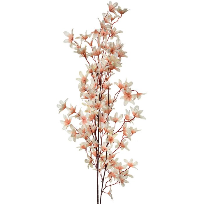 Clayre & Eef Ramo Decorativo Flores 110 cm Beige Verde