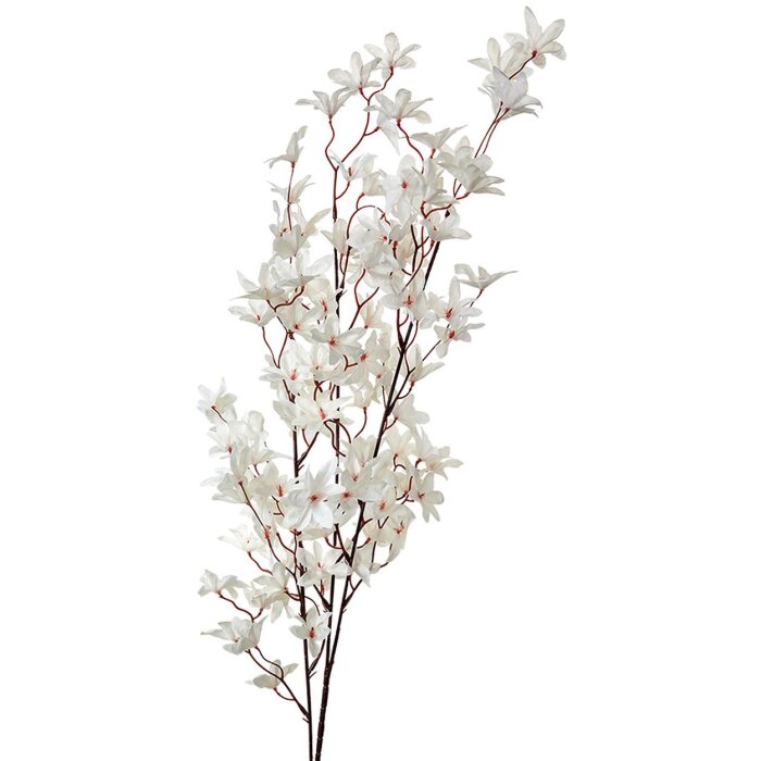 Clayre & Eef rama decorativa flor artificial blanco 110 cm