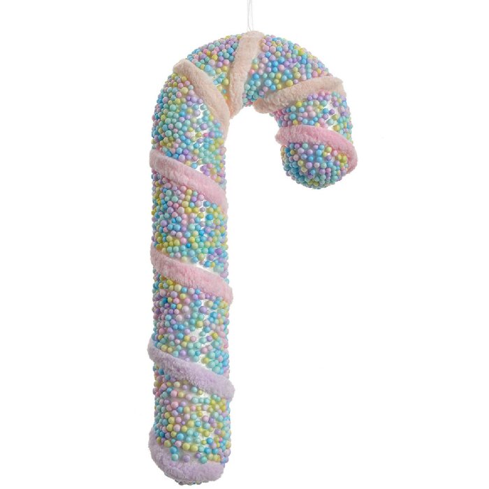 Clayre & Eef 66101S Colgante Decorativo Bastón de Caramelo Rosa 10x4x20 cm