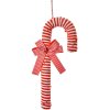 Clayre & Eef Etiqueta de Navidad bastón de caramelo rojo blanco 12x4x36 cm
