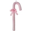 Clayre & Eef Etiqueta de Navidad bastón de caramelo rosa blanco 17x5x56 cm