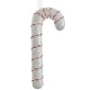 Clayre & Eef 66105 Etiqueta de Navidad bastón de caramelo blanco rojo 8x3x17 cm