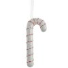 Clayre & Eef 66105 Etiqueta de Navidad bastón de caramelo blanco rojo 8x3x17 cm