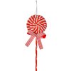 Clayre & Eef 66114R Colgante Piruleta Rojo Blanco 9x2x25 cm Plástico