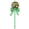 Clayre & Eef Etiqueta Navidad Piruleta Ø9x25cm Plástico Verde Rojo