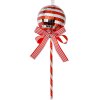 Clayre & Eef 66115R Colgante Piruleta Rojo Plata Ø9x25 cm Plástico