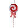 Clayre & Eef 66116 Colgante Piruleta Rojo Blanco 18x4x45 cm Plástico