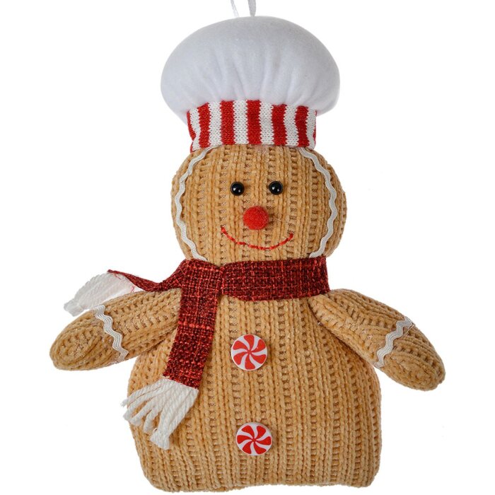 Clayre & Eef 66117 Decoración Hombre de Jengibre Marrón 15x4x21 cm