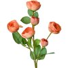 Clayre & Eef 6PL0379 Flor artificial Rosa Verde 60 cm Rama decorativa Plástico
