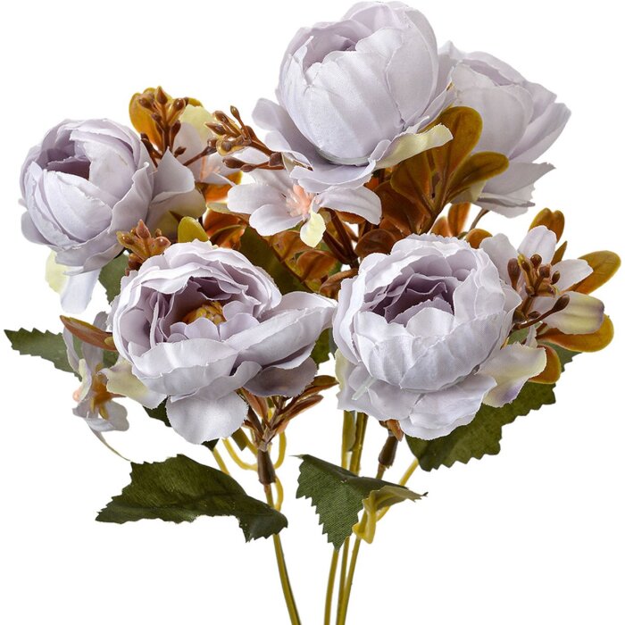 Clayre & Eef 6PL0381BL Ramo de flores artificial verde azulado 12x10x34 cm