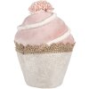 Clayre & Eef Decoración Cupcake Rosa Beige Ø11x16cm