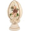 Clayre & Eef Huevo Decorativo Beige Ø20x39 cm Decoración Primaveral Estilo Vintage