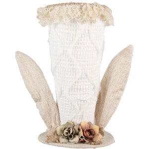 Clayre & Eef Sombrero Decorativo Blanco Beige...