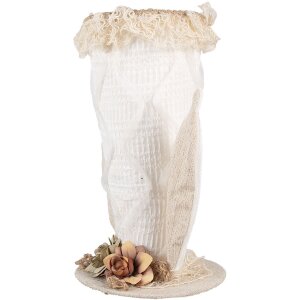 Clayre & Eef Sombrero Decorativo Blanco Beige...