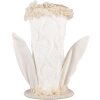 Clayre & Eef Sombrero Decorativo Blanco Beige 16x16x27 cm Romántico Flores de Tela Estilo Vintage