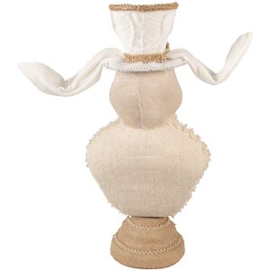 Clayre & Eef Conejo Decorativo Textil Beige 24x17x50 cm Decoración de Pascua