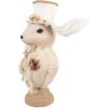 Clayre & Eef Conejo Decorativo Textil Beige 24x17x50 cm Decoración de Pascua