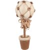 Clayre & Eef 65951 Flor Decorativa Beige Ø20x50cm Plástico Textil Vintage