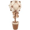 Clayre & Eef 65951 Flor Decorativa Beige Ø20x50cm Plástico Textil Vintage