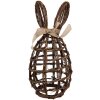 Clayre & Eef Decorativo Conejo Ratán Marrón 23x22x45 cm Estilo Campestre