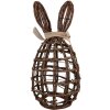 Clayre & Eef Decorativo Conejo Ratán Marrón 23x22x45 cm Estilo Campestre