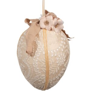 Clayre & Eef Huevo Colgante Ø 20x28 cm Beige...