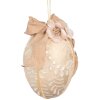 Clayre & Eef 65952 Percha Decorativa Huevo Textil Beige Ø11x17cm Estilo Vintage