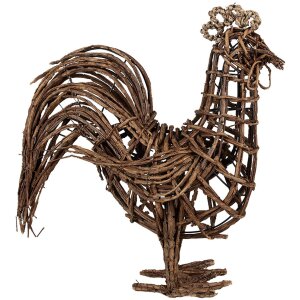 Clayre & Eef Pollo Decorativo Ratán...