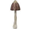 Clayre & Eef Deco Champiñón Marrón-Dorado Ø15x40 cm Plástico Deco Estilo Barroco